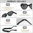 thumbnail image 5 of Baby Sunglasses with Strap Adjustable, Heart Shaped UV Protection Polarized Flexible Sunglasses for Toddler Infant Age 0-36 Months 0-3 Years, 5 of 7