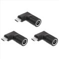 thumbnail image 1 of 3X Adaptador de Carga de Alimentación Macho con Entrada PD CC Hembra de 65 W A USB Tipo C para Teléfonos, Tabletas y Portátiles (Negro 7406 B), 1 of 5
