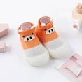 thumbnail image 3 of MHZLDYZ Baby Shoes Prewalker Baby Toddler Cartoon Children Shoes Boys Socks Girls Summer Slipper Baby Shoes First Walking Shoes for Baby Girls Toddler Girls Shoes Shoe Socks(Orange,20), 3 of 4