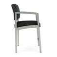 thumbnail image 4 of Lenox Steel Reception Waiting Hip Chair / Silver Steel / Dark Gray / Black, 4 of 5