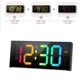 Cosemary Digital Bedsides Alarm Clock with Large Rainbow LED Screen ...