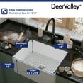 thumbnail image 5 of DeerValley DV-1K501 Fireclay Ceramic Farmhouse Kitchen Sink Single Bowl with Grid and Strainer (24" Lx 18" Wx 10" H), 5 of 16