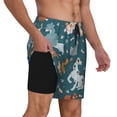 thumbnail image 2 of Kdxio Dogs Print Mens Swim Shorts with Mesh Lining, Breathable and Quick-Drying, Adjustable Waist, Privacy Pocket-Large, 2 of 6