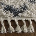 thumbnail image 3 of SAFAVIEH Pro Lux Marcus Geometric Shag Runner Rug, Cream/Blue, 2'6" x 10', 3 of 7