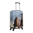 thumbnail image 3 of Bixox Washable Elephant Giraffe On A Mountain Top Sunset Printed Luggage Cover, Fashion Suitcase Protector Fits for Large luggage, 3 of 8