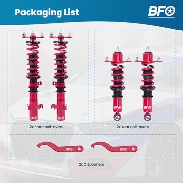 FAPO Coilover Lowering Kit For Honda CR-V 2007-2011 - Adjustable Height, 4 Pcs + Wrenches, Front & Rear