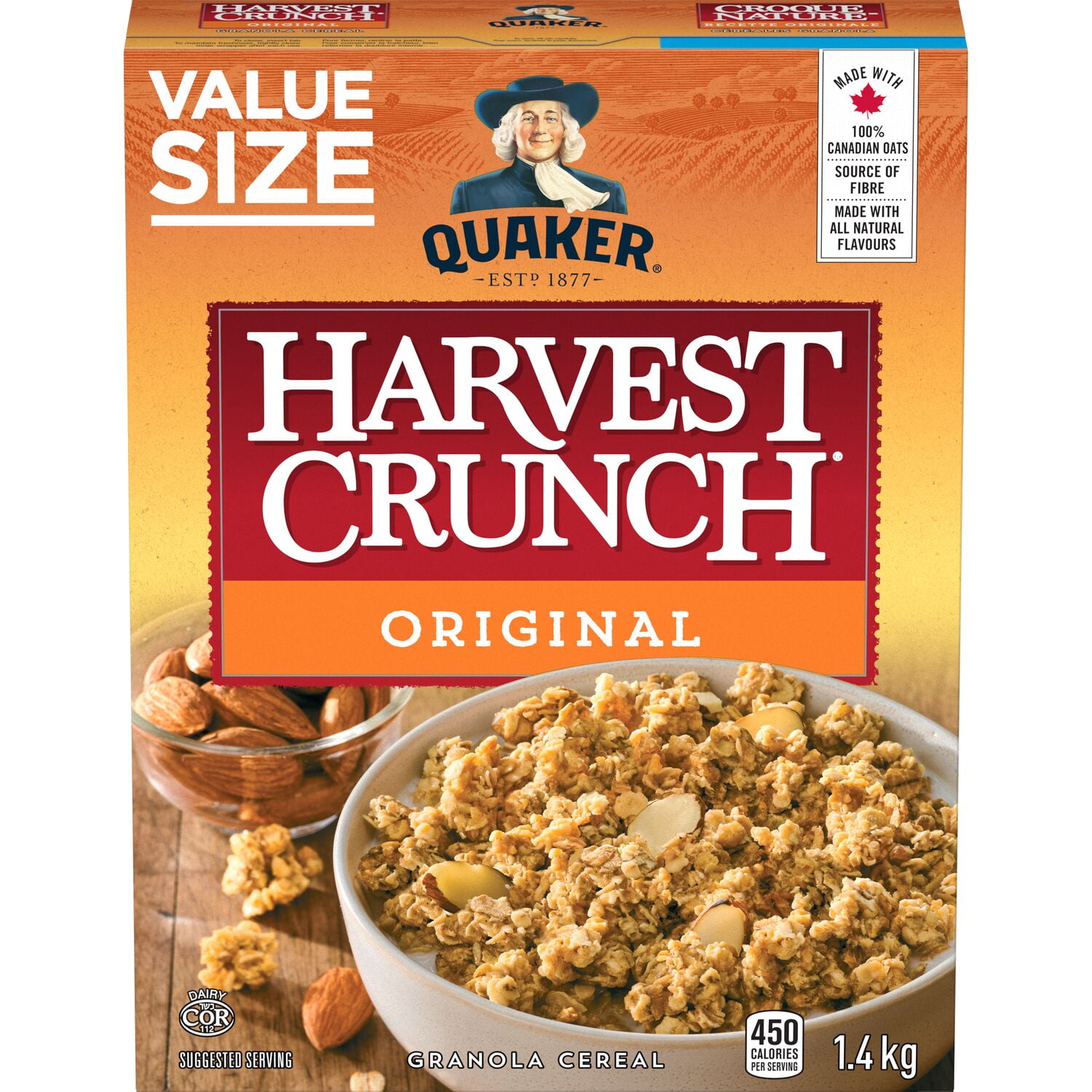 Quaker Harvest Crunch Original Granola Cereal