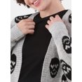 thumbnail image 4 of No Boundaries Jacquard Cardigan Sweater, Midweight, Women's, 4 of 5