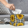 thumbnail image 6 of Yiaed Sunflowers Print Tissue Box Cover, PU Leather Decorative Organizer for Tabletop, Bathroom, Car, Office Creative Decorative, 6 of 7