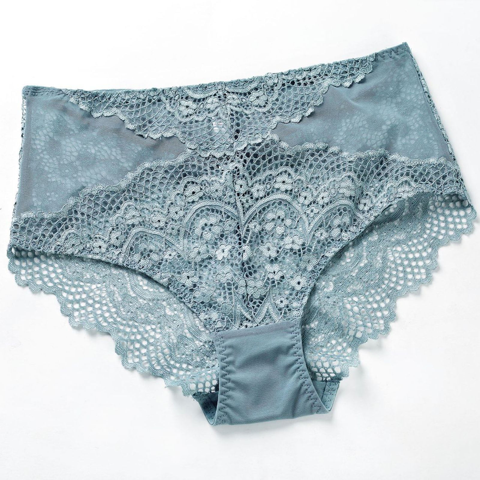 rygai 2 Pcs/Set See-through Underwear Set Underwire Bowknot Lace