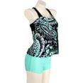 thumbnail image 5 of Swimsuits for Women Two Piece Swim Top Shorts Tummy Bathing Suits, 5 of 7