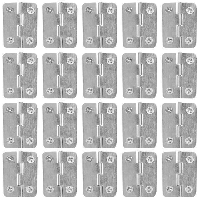 FRCOLOR small hinges 20pcs Small Hinge Bird House Hinge Iron Folding Hinge Replacement Accessory,0.94"X0.71"X0.02"