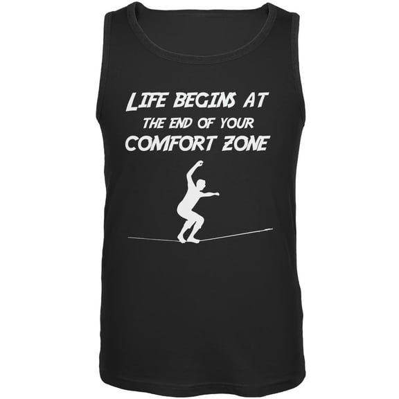 Comfort Zone Slackline Black Adult Tank Top