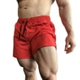 thumbnail image 5 of zeranth Mid-Rise Elastic Waistband Drawstring Pockets Men Shorts Summer Solid Color Loose Fitness Shorts, 5 of 7