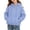 Sky Blue, variant on Girls Zip Up Sweatshirts Size 10-12 Half Zip Long Sleeve Hoodie for Kids Cute Trendy Oversized Pullover Sweatshirt with Pockets