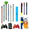 Kids Video Gamer Stationary Accessories-Pencils, Pens, Erasers & More- Unique Back to School Supplies, Stocking Stuffers, Easter Basket Fillers