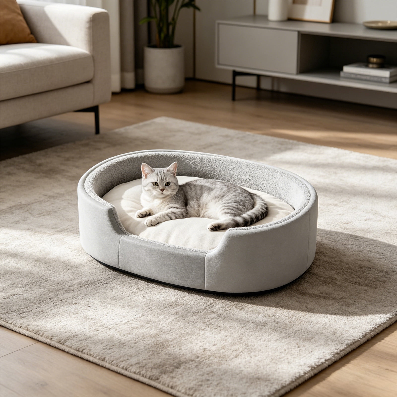 Cat Dog Beds for Indoor All Season Cats Pet Kennel Washable Cats Bed Dog Blanket with Removable Cover Bed Pad