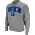thumbnail image 2 of Men's Colosseum Heather Gray Duke Blue Devils Arch & Logo Pullover Sweatshirt, 2 of 3