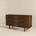 thumbnail image 6 of Ashcroft Furniture Logan Mid Century Modern Walnut Dresser With 6 Drawers, 6 of 6