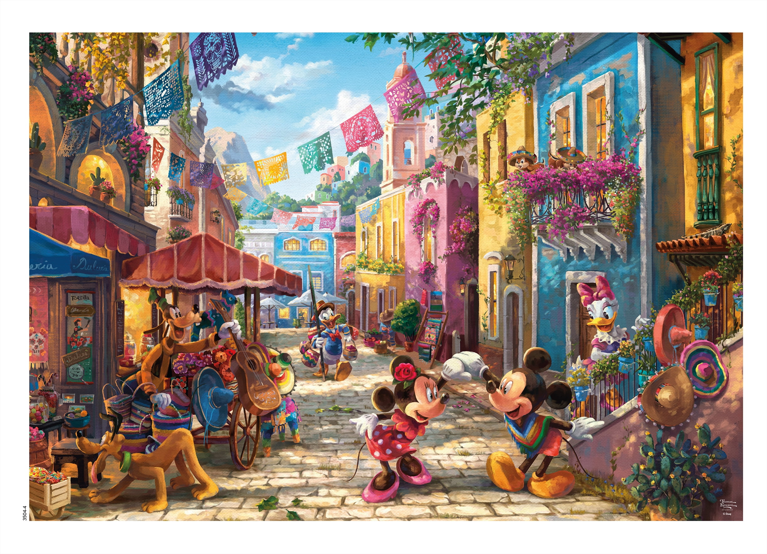  Ceaco - Thomas Kinkade - Disney Dreams Collection - Mickey and  Minnie in Mexico - 2000 Piece Jigsaw Puzzle : Toys & Games