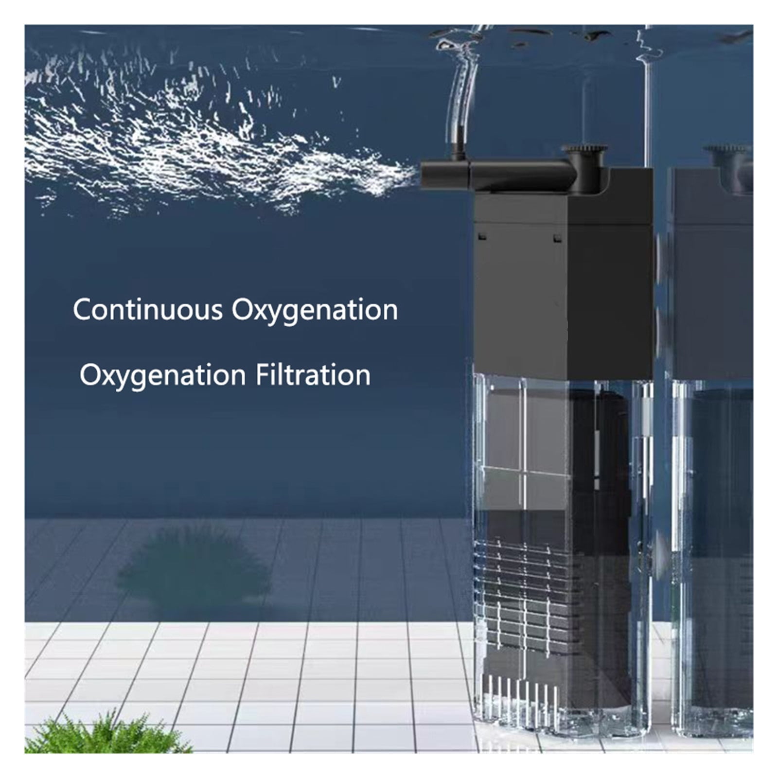 Internal Aquarium Filter Pump Fish Tank Submersible Silent Air Oxygen Aerator Internal Water Pump