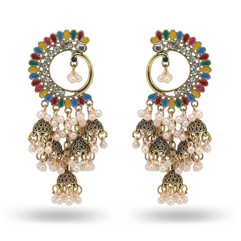 Women Boho Vintage Indian Gypsy Tassel Drop Dangle Earrings Wedding Jewelry 