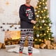 thumbnail image 3 of Conjunto de ropa de dormir navideña Ropa de hogar cómoda con estampado de letras/muñeco de nieve/árbol para niños y adultos, 3 of 9