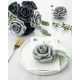 thumbnail image 2 of 25Pcs Artificial Roses Flowers Fake Roses with Stems Real Touch Foam Flowers for DIY Wedding Bouquet Baby Shower Centerpiece Floral Arrangement Party Home Decor(Black), 2 of 5