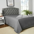thumbnail image 2 of Mainstays Easy Care 300 Count Solid Soothing Gray CVC Cotton Blend Flat Sheet, Queen(Adult), 2 of 4