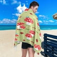 thumbnail image 4 of Coolnut Beach Towels Animal Mushroom Camping Towels Sand Free Beach Towel, 30"x60" Large Beach Towels Quick Dry Bath Travel Towels Pool Yoga Beach Mat for Men Women, 4 of 6