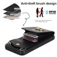 thumbnail image 5 of Asuwish Credit Card Slot PU Leather Wallet Cell Phone Case with Ring & RFID Blocking and Tempered Glass Screen Protector for Samsung Galaxy S25 Plus, Black, 5 of 11