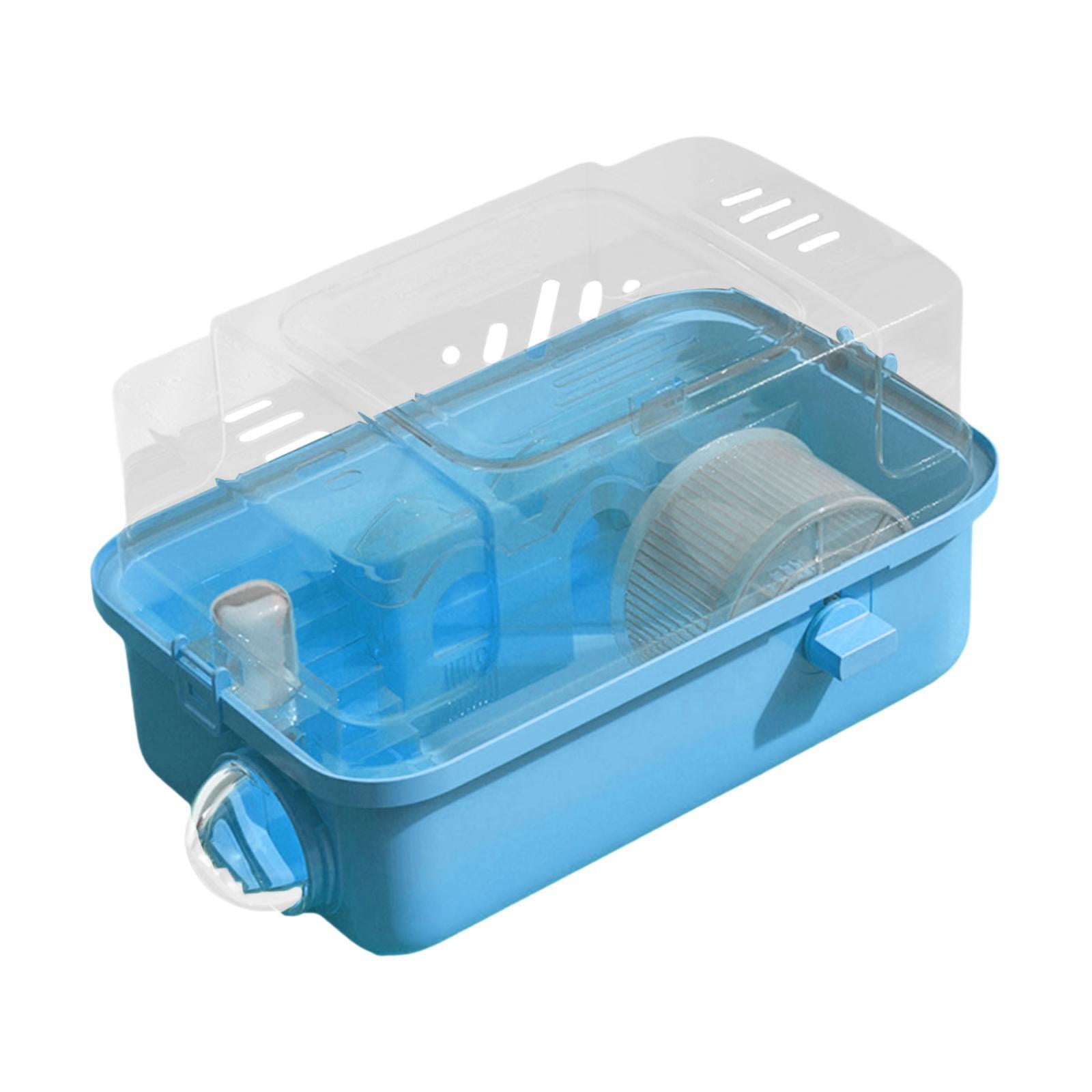 Serenable Hamster Cage Hamster Habitat Creative Exercise Playing House Ventilation Small Animal Cage House for Rabbits Sugar Glider Rats Blue