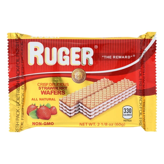(Price/Case)Ruger Wafers, Strawberry - Case of 12 - 2.125 OZ