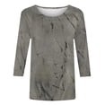 thumbnail image 4 of Ruimatai Women's Hollow Out T-Shirt 3/4 Sleeve Round Neck Casual Blouse Soft Polyester Summer Fashion Top Sexy Stylish Comfortable Daily Wear, 4 of 5