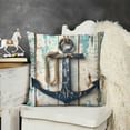 thumbnail image 2 of Hello Summer Throw Pillow Sailboat Throw Nautical Coastal and Vintage Beach Wooden Plank Pillowcase Decorative Pillowcase for Home Bed Couch Sofa Car, 2 of 5