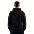 thumbnail image 4 of Men's Fleece Hoodie Stylish Long Sleeve Drawstring Hooded Sweatshirt Fall Winter Thermal Casual Pullover With Pocket Black S, 4 of 8