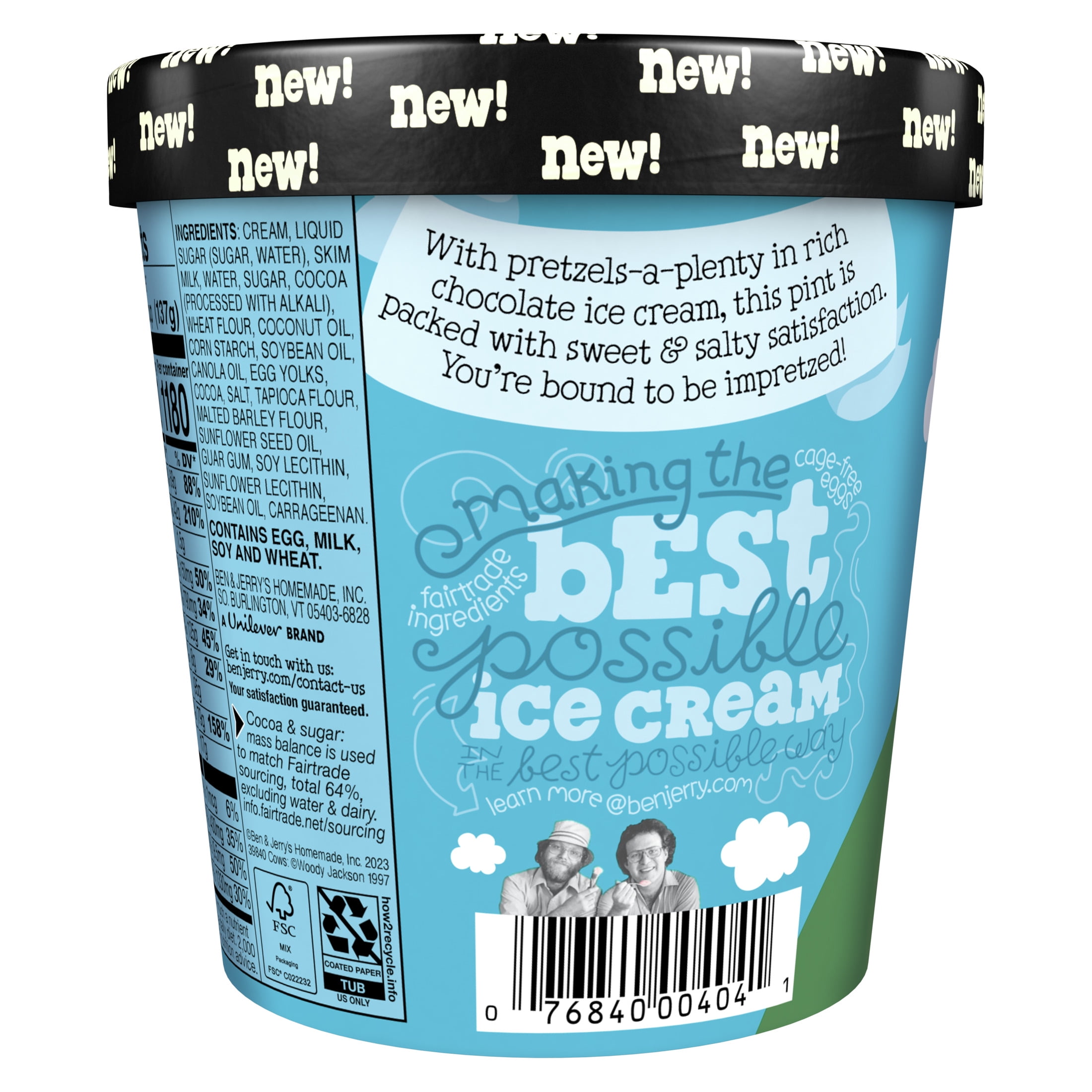Ben & Jerry's Impretzively Fudged Chocolate Ice Cream Pint, 16 fl oz