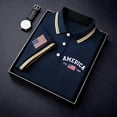 thumbnail image 2 of WAYUTE Men Polo Shirts 4th of July Patriotic Graphic 250th Anniversary USA Shirt Short Sleeve Button Lapel Classic Fit Casual Summer, 2 of 4