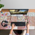 thumbnail image 4 of Long Mouse Pads for Desk,Pioneer Flower Floral Print Pattern Desk Mats on Top Of Desks, Desk Mouse Pad Extra Large with 3mm Non-Slip Base and Stitched Edge for Gaming,Office,Work,Home 47.3"x23.6", 4 of 6