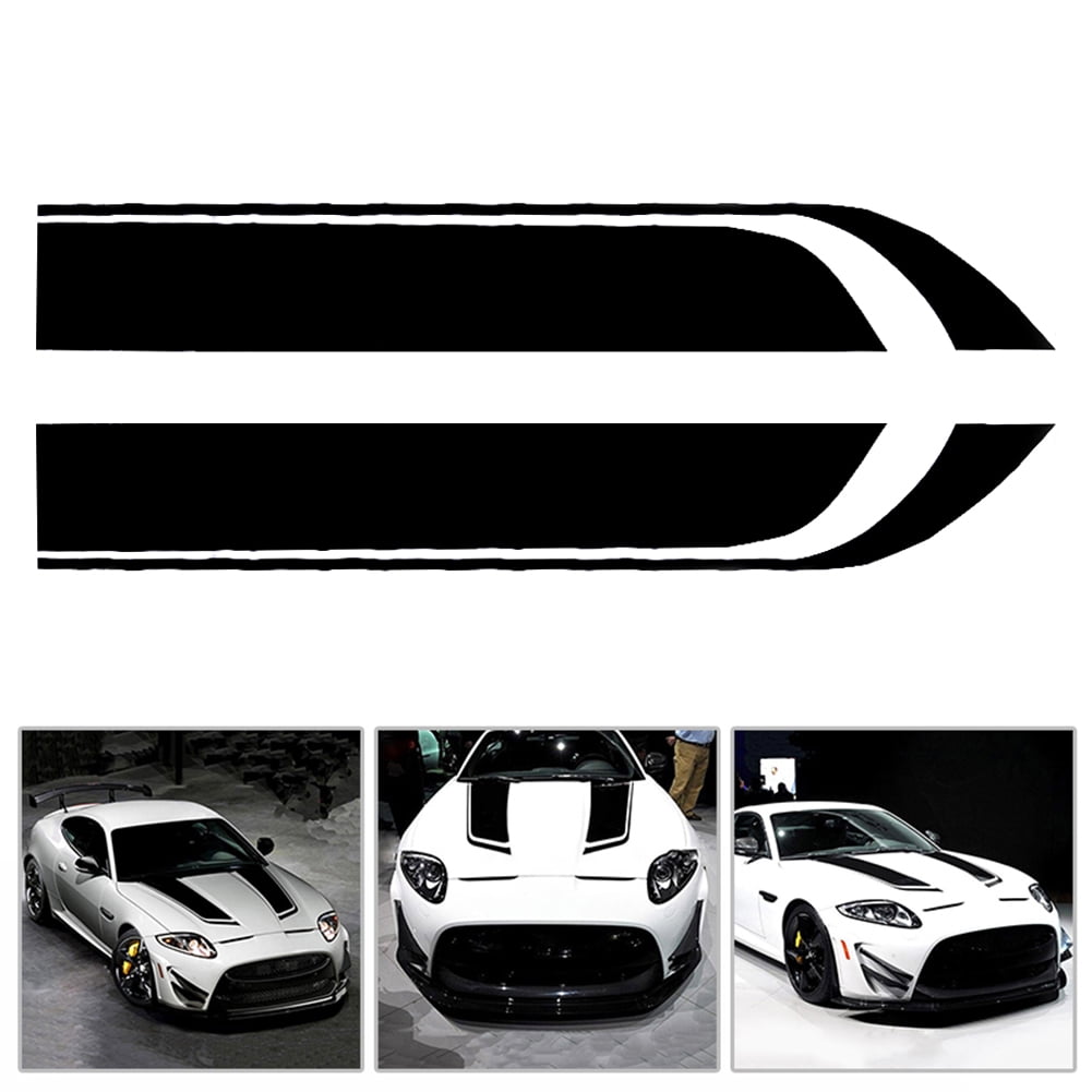 2pcs White DIY Accessories Hood Decal Sticker Graphics Decoration For Car SUV 