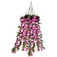 thumbnail image 2 of Artificial Violet Flower Wall Wisteria Basket Hanging Garland Flowers Fake Silk Orchid, 2 Bunches Decorative Artificial Flowers Purple, 2 of 2