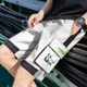thumbnail image 4 of Pantalones cortos cargo para hombre con cordón, anchos, holgados, cortos, holgados, estampados, elegantes, hermosos, elásticos, cómodos, de nailon, 4 of 5