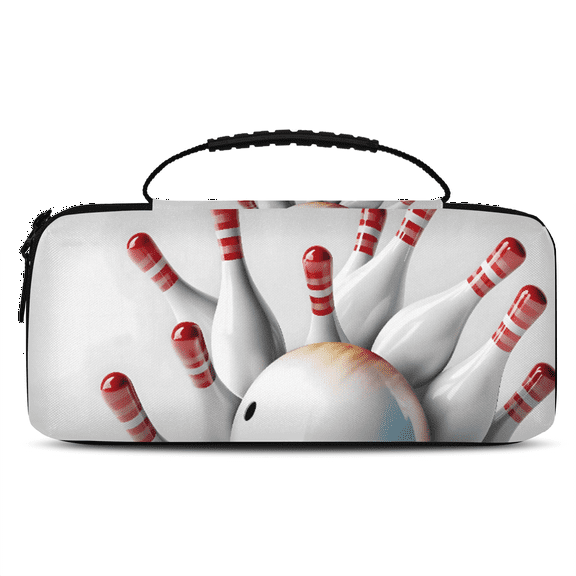 Herdesigns Bowling Sports Themed Carrying Case for Nintendo Switch 2 with 20 Game Card Slots, Portable Travel Carry Case for Accessories and Console