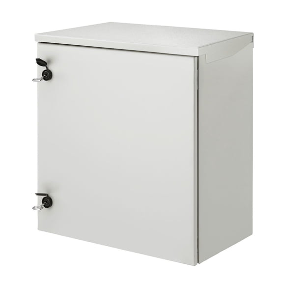 NEMA 4X Outdoor Electrical Enclosure, 24x24x12 Inch IP65 Waterproof Steel Junction Box with Hinged Door for Indoor Outdoor Use