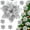 Silver, variant on 10 Pcs Glitter Poinsettia 5.5" Artificial Flowers Christmas with Clips Stems Xmas Tree Ornaments for Wedding Party Wreath Decoration