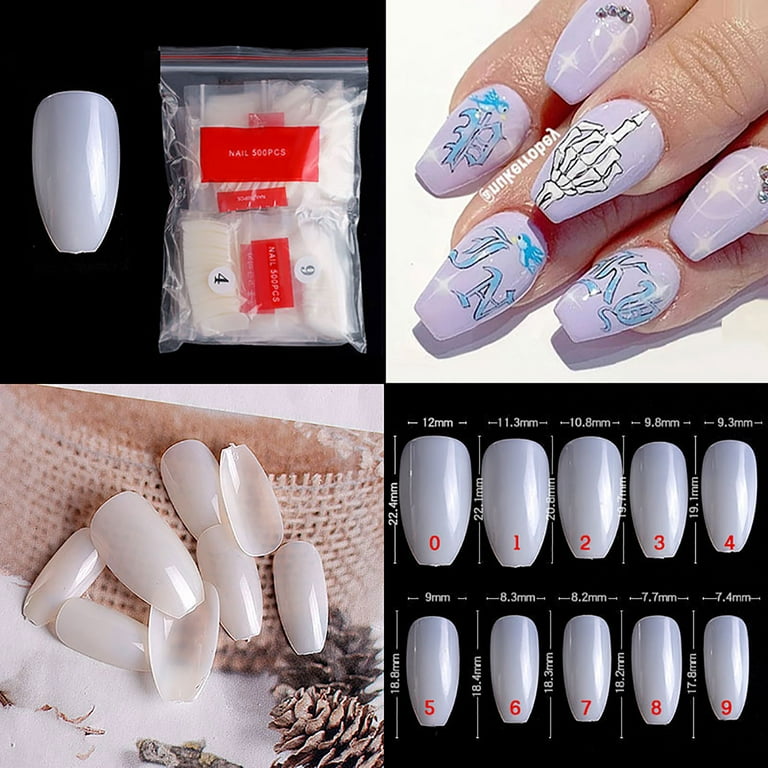 Long clear sale coffin nails