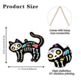 thumbnail image 2 of Anxinwu Day of the Dead Wooden Skeleton Cat Hanging Pendant - Colorful Carved Dia de los Muertos Ornament for Garden, Patio, Party, Outdoor Decor, 2 of 8