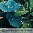 thumbnail image 3 of Tropical Plants Waterproof Shower Curtain Set with Hook, Printed Bathroom Decoration - Shower Curtain Set, 3 of 6