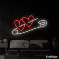 thumbnail image 2 of Craftnamesign Love Pin Neon Sign, Heart LED Sign, Bedroom Decor, Noel Gift, 2 of 4