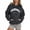Grey, variant on Men's And Women's Casual Letter Print Starry Sky Hooded Sweatshirts Extra Long Zipper Hoodie